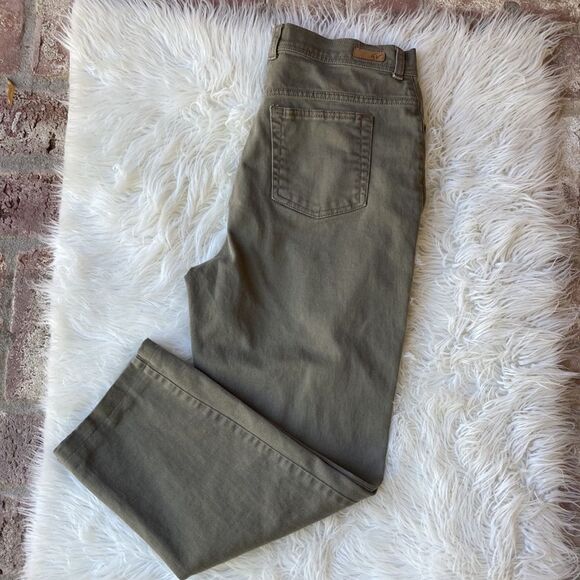 Gloria Vanderbilt Olive Green Five Pocket Jeans Size 12 - Picture 1 of 14